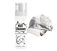 Nettoyant pour casquettes de baseball - 200 ml - Spray mousse portable - Nettoyant pour casque - Polyester coton - Taches, odeurs et textiles de salle de bain