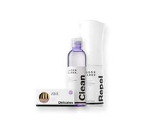 Nettoyant pour chaussures de 236 ml + spray imperméabilisant Repel + Brosse Premium - Nettoie en douceur et entretient les baskets - Couche de protection respirante à base d'eau qui repousse les