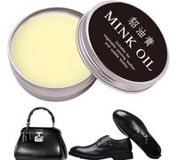 Nettoyant pour cuir, après-shampoing pour cuir | Huile de vison | Savon de selle, baume recolorant naturel pour cuir crème pour rénover les bottes, sacs, sièges de voiture, bottes (1, 250)