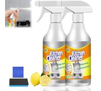 Nettoyant pour cuisine, spray détachant pour huile de cuisine, élimine efficacement l'huile, en mousse pour comptoirs, cuisinières, fours, appareils électroménagers et plus encore (2)