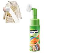 Nettoyant pour doudounes sans rinçage avec brosse, nettoyant mousse sèche multi-usages pour taches, agent de nettoyage à sec pour doudounes, nettoyant mousse sèche pour vêtements (1 pièce)