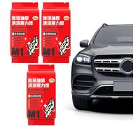Nettoyant Pour Élimination Du Film Gras | 3 Packs de Lingettes Anti-Buée,Nettoyant Film Gras Automobile | pour l'entretien et le nettoyage en détail des véhicules automobiles
