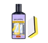 Nettoyant pour film d'huile de fenêtre, 120 ml, nettoyant pour vitres de douche avec éponge, kit de polissage pour salle de bain, cuisine, miroirs, carreaux de voiture, nettoyage quotidien