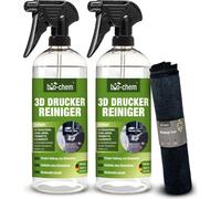 nettoyant pour imprimante 3D 2X 750 ml Spray pour toutes les imprimantes 3D, pièces PC et autres appareils électriques I Nettoyant écologique pour lit d'impression 3D à haut pouvoir de dissolution I I