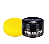 Nettoyant pour jantes de voiture - Dépoussiérant 80 g, outil éponge, gel de polissage pour moyeux, formule anti-rayures, restaurateur de brillance | Nettoyant efficace pour la réparation, l'entretien