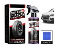 Nettoyant Pour Jantes Et Pneus, 120ml Spray De Lavage Et De Détail Pour Les Pneus Des Voitures, Solution de Brillant et de Protection, pour Garage Automobile Vélo Moto Camping-car Camion SUV Bateau
