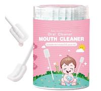 Nettoyant pour la langue de bébé, nettoyant pour la gaze la langue - Bâtonnet nettoyant pour gomme de gaze orale, 30 pièces | Brosse à dents Portable, nettoyeur de langue, gaze écrémée, brosse à