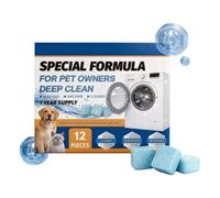 Nettoyant pour Lave-linge 12 Pastilles Anti-Poil pour Machine à Laver