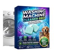 Nettoyant pour Lave-Linge,Détartrant Anti-Odeur Anti-Résidus | 12 Pastilles Désodorisantes Lave-Linge - Élimine Saleté Calcaire Graisse Poils d'Animaux Débris pour Machines HE