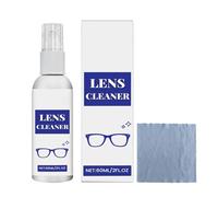 Nettoyant pour Lentilles 60ml,Spray De Nettoyage pour Lunettes De Soleil | Antibuée et Détachant avec Chiffon pour Écrans Lunettes Objectifs Appareil Photo Ordinateur Téléphone