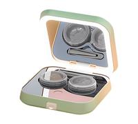 Nettoyant pour lentilles de à ultrasons, étui de nettoyage à lentilles transparentes, boîte de nettoyage pour lentilles de avec miroir et pince à épiler - Machine à laver des lentilles