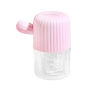 Nettoyant pour lentilles de contact, boîte de nettoyage pour lentilles de contact en plastique, boîte de nettoyage quotidienne pour nettoyeur de lentilles de contact rotatif manuel (rose)