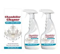 Nettoyant pour lustres en spray, formule sans rinçage, aide à décoller la saleté et les résidus, formule anti-traces, convient au cristal et au verre, facile à utiliser. (2Pièce)