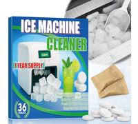 Nettoyant pour machine à glaçons, 36 tablettes de nettoyage pour machine à glace, élimine les dépôts de calcaire et minéraux tenaces, pour machines à glace, prolonge la durée de vie