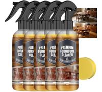 Nettoyant pour meubles décontamination et éclaircissant, spray de vernis à bois pour armoires, tables, planchers de bois franc et meubles, nettoie, fait briller, protège et renouvelle le (5pcs)