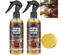 Nettoyant pour meubles décontamination et éclaircissant, spray de vernis à bois pour armoires, tables, planchers de bois franc et meubles, nettoie, fait briller, protège et renouvelle le (2pcs)