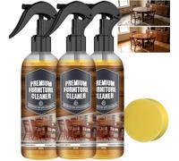 Nettoyant pour meubles décontamination et éclaircissant, spray de vernis à bois pour armoires, tables, planchers de bois franc et meubles, nettoie, fait briller, protège et renouvelle le (3pcs)