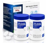 Nettoyant pour mousseur à lait | Tablettes de nettoyage pour système de lait compatibles avec les machines à café Jura, nettoyage sûr, 2 bouteilles