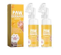 Nettoyant pour pattes de chien - 200 ml - Shampoing sec pour chiens et chats - Mousse 100 % naturelle - Soin des pattes de chien - Accessoire pour chien - Brosse à pattes de chien - Shampooing