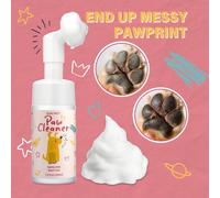 Nettoyant pour pattes - Nettoyant moussant sans rinçage pour chiens et chats | 100 ml | Doux et | Agréable odeur | Nettoie en profondeur les pattes des animaux de compagnie | Comprend une brosse douce