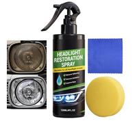 Nettoyant pour phares de voiture - Avec serviette et serviette - Nettoyant de polissage pour phare de voiture - Pour véhicule, camping-car, automobile, trajets en ville, trajets en ville, déplacements