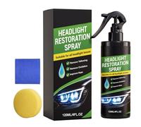 Nettoyant pour phares - Spray Restauration Rénovation 120 ml | Spray Rénovateur Phares Auto | Pour Berline Camping-Car Véhicule Automobile Garage Trajets Quotidiens Conduite Urbaine Atelier Voyage