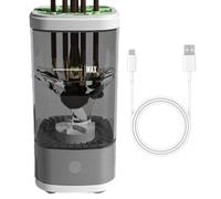 Nettoyant pour pinceaux de maquillage, rotation automatique et multifonction, avec fonction de séchage UV, 6,06 x 2,99 pouces pour un nettoyage rapide et