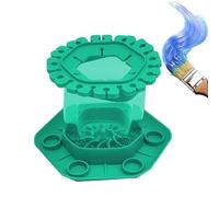 Nettoyant pour pinceaux - Gobelet hexagonal et porte-brosse pour peinture acrylique, aquarelle et aquarelle | Système de nettoyage multifonction en silicone pour artistes, salles de classe et studios