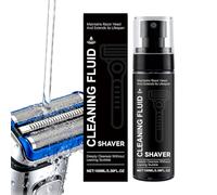 Nettoyant pour rasoir électrique 100 ml - Solution de nettoyage pour tondeuse à barbe en profondeur pour enlever la saleté et lubrifier en profondeur, formule anti-rouille à action rapide pour une