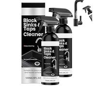 Nettoyant pour robinet noir sans rayure, détartrant anti-tartre calcaire des eaux dures, sans risque pour robinets noirs, adapté pour tous lavabos, robinets et carrelages céramiques (2 Pièce)