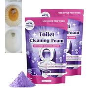 Nettoyant pour toilettes, mousse nettoyante pour toilettes, poudre détartrante, déboucheur multicouche, produits de nettoyage pour toile/ttes, adaptés à un usage domestique. (2Pièce)