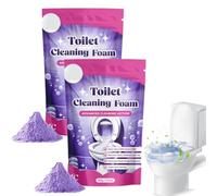 Nettoyant pour toilettes, Mousse nettoyante pour toilettes, Poudre nettoyante pour toilettes sans contact, Poudre moussante pour toilettes, Mousse de drainage puissante à action rapide (2 pièce)