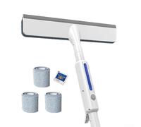 Nettoyant pour vitres avec pulvérisateur double face et tige extensible pour un nettoyage facile et en profondeur des miroirs, des parois de douche et des portes en verre