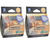 Nettoyant pour Vitres d’Insert Poêles et Cheminée - Laine d’Acier qui Nettoie les Suies et Traces sur les Vitres sans Rayer ni Abimer la Surface (Lot de 2)