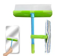 Nettoyant pour vitres de douche - Outil en silicone pour le nettoyage des miroirs - Raclette pour fenêtres de la maison - Pour l'intérieur, la maison, la salle de bain, la cuisine, les portes, les