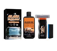 Nettoyant pour vitres de voiture - 120 ml - Nettoyant anti-buée et anti-pluie avec pinceau - Nettoyant pour vitres de voiture, dissolvant de revêtement, pour rétroviseurs extérieurs, phares, pneus