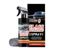 Nettoyant pour vitres de voiture | Spray de protection pour vitres 237 ml | Agent anti-pluie avec chiffon pour conduite matinale, hivernale et, trajets quotidiens, autoroute, garage, voiture,
