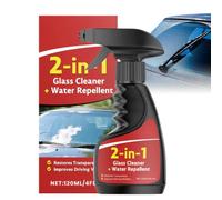 Nettoyant pour vitres de voiture - Spray invisible imperméable de 120 ml, vernis pour pare-brise de nettoyage en profondeur | Entretien des vitres de véhicule Anti-buée longue durée, pour camion RV SU