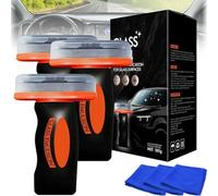 Nettoyant pour vitres,Q4 Glass Guard,Dégraissant pour vitres de voiture,Roll-on 100 ml avec chiffon des nettoyage,Élimine les traces de doigts et les dépôts,Visibilité parfaite par tous (3pc)