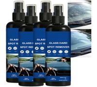 Nettoyant puissant contre les taches d'eau et le calcaire, détartrant ultra-résistant, dissolvant les dépôts minéraux et huileux sur les pare-brise, portes de douche, fenêtres et surfaces (4pcs)