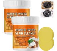 Nettoyant puissant polyvalent pour la cuisine, pâte nettoyante à l'huile de noix de coco, dégraissant robuste pour cuisinière, four, casseroles et poêles (2 pièces)