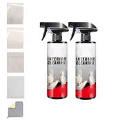 Nettoyant rapide sans rinçage et spray protecteur pour l’intérieur du véhicule, Total Interior Car Quick Cleaner pour le cuir, le vinyle, le plastique et plus encore, élimine la saleté (2PCS)
