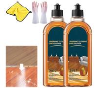 Nettoyant sols Spainho, Détachant et désodorisant, Solution nettoyante parfumée, Élimine les rayures et apporte une brillance naturelle, Nettoyant sols 5 en 1 pour parquets (2Set)