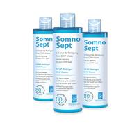 Nettoyant spécial PPC/CPAP pour masques et circuits SomnoSept, 3 x 400 ml | Élimine efficacement saleté et sébum, doux pour le matériau du masque, formule économique, pour un masque propre et frais