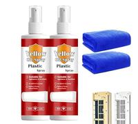 Nettoyant Spray Déjaunissant pour Plastiques, Restaurateur à Action Rapide, Multifonctionnel pour Sièges de Toilettes, Appareils et Intérieurs de Voitures (2 set)