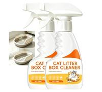 Nettoyant Spray pour Bac à Litière Chat, Détergent Anti-Odeurs et Taches d'Urine, Neutraliseur Désodorissant pour Chatons, Solution Rafraîchissante pour Plateau d'Intérieur (2 pièces)
