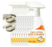 Nettoyant Spray pour Bac à Litière Chat, Détergent Anti-Odeurs et Taches d'Urine, Neutraliseur Désodorissant pour Chatons, Solution Rafraîchissante pour Plateau d'Intérieur (8pcs)