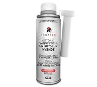 Nettoyant Vannes EGR Véhicules Hybrides 300ml - IRONTEK | IT329 | Catalyseur Sans Démontage | Élimine Calamine | Essence Électrique