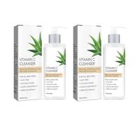 Nettoyant Visage À La Vitamine C - Nettoyage En Profondeur, Éclaircissement Et Resserrement Des Pores, Nettoyant Hydratant For Les Peaux Ternes, Réduit Rides Ridules(2PCS)