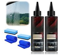 Nettoyant Vitre Voiture, 2026 Nouveau Film Oléophobe Pour Vitres D'automobiles, Nettoyant Pour Pare-brise De Voiture, Nettoyant Spécial Vitres et Miroirs, Idéal Contre la Poussière et la Pluie (2 Pcs)